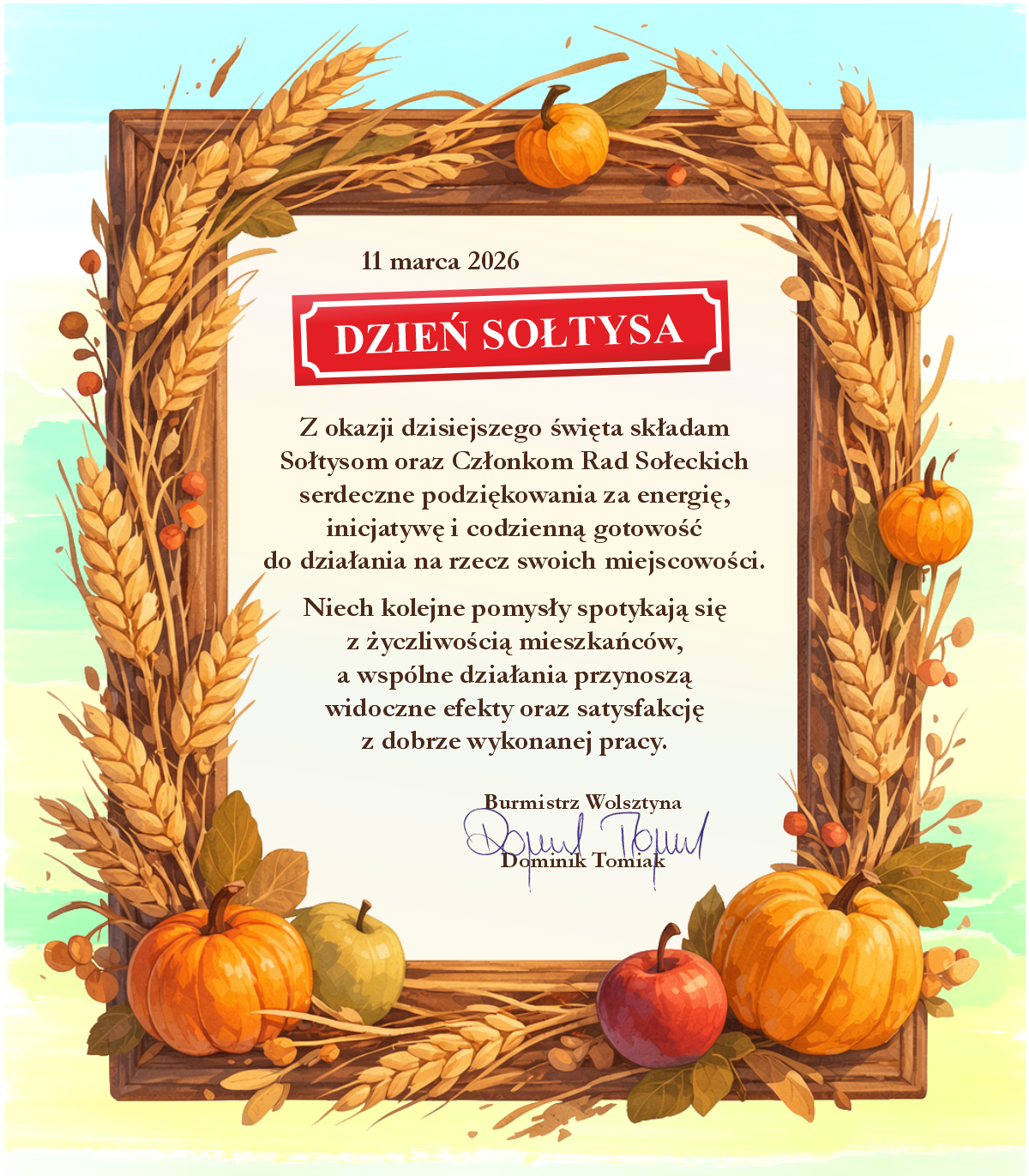 �yczenia z okazji Dnia So�tysa