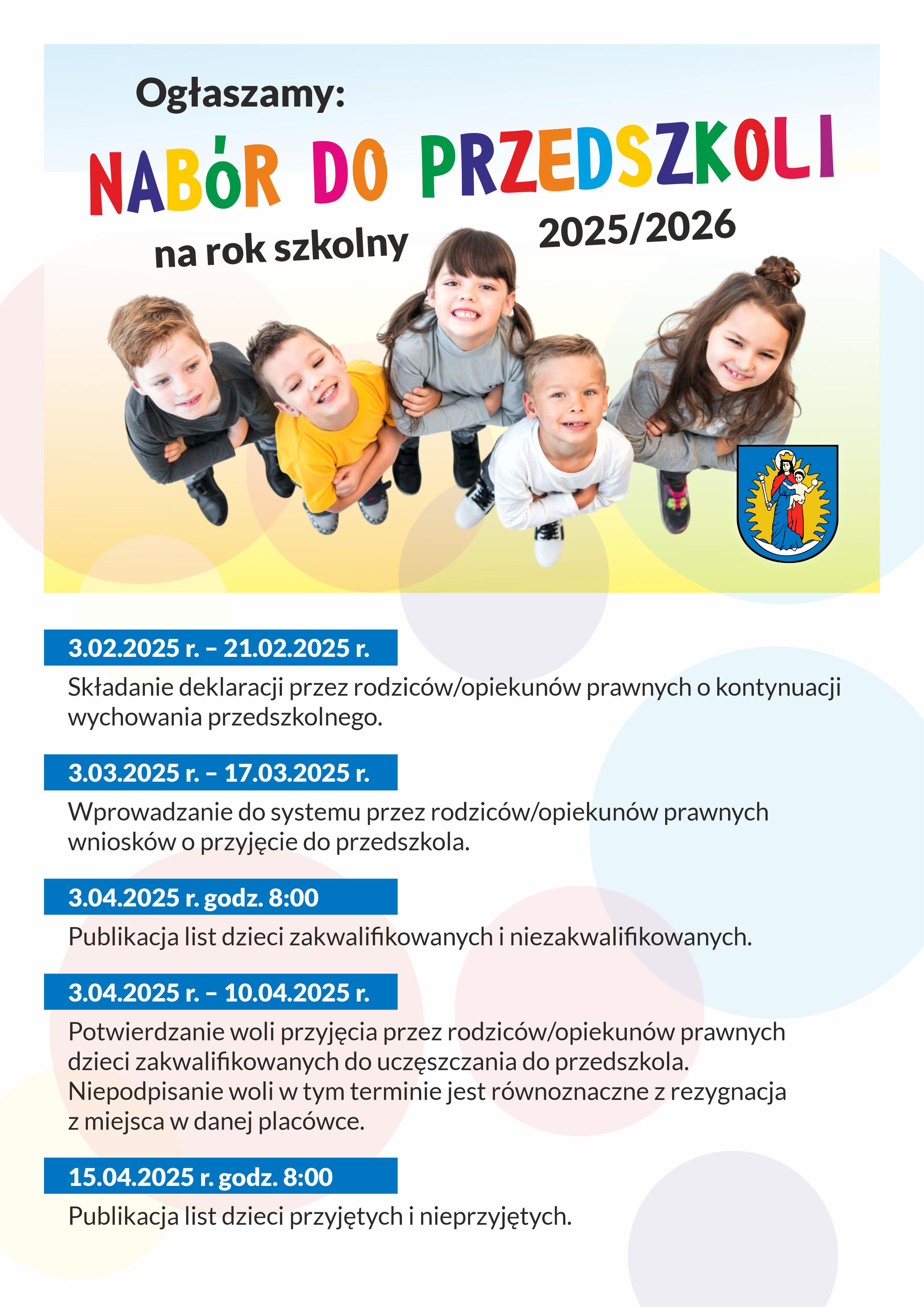 Plakat harmonogram Plakat harmonogram